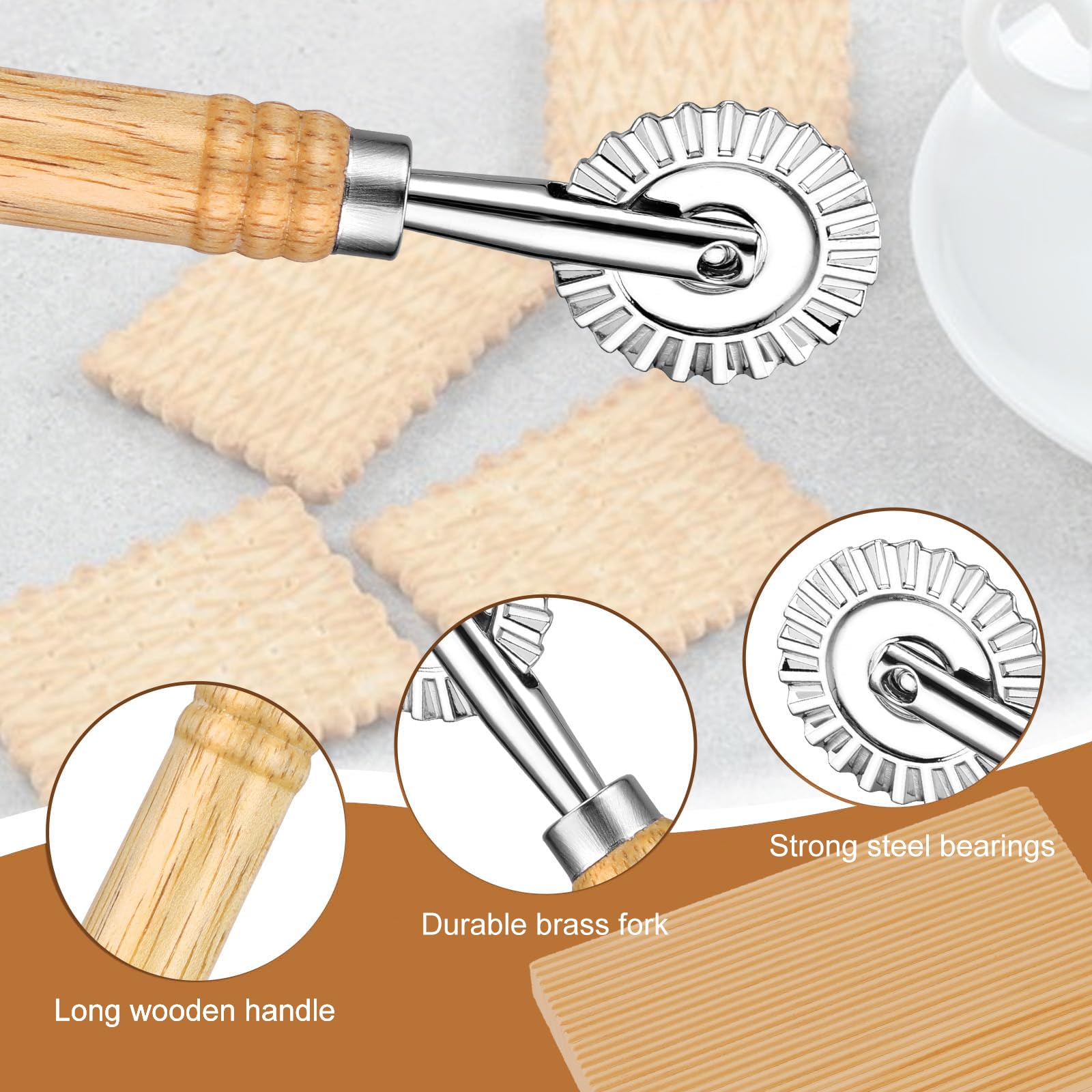24 × 7cm Tagliere Gnocchi Legno, Pasta Board Gnocchi Roller, Tagliere per Gnocchi con Manico, Tagliere per Pasta Gnocchi, Riga Tagliere Pasta Board, per Fare burro pasta
