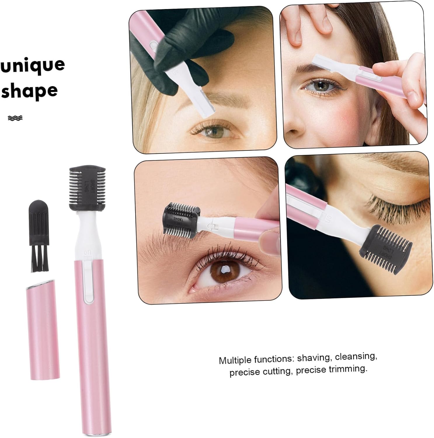Electric Eyebrow Trimmer Hair Portable Shaving Machine for Women Nose Chin Hair Cutter Quick Safe Hair Removal Without Battery Easy to Clean Compact Design