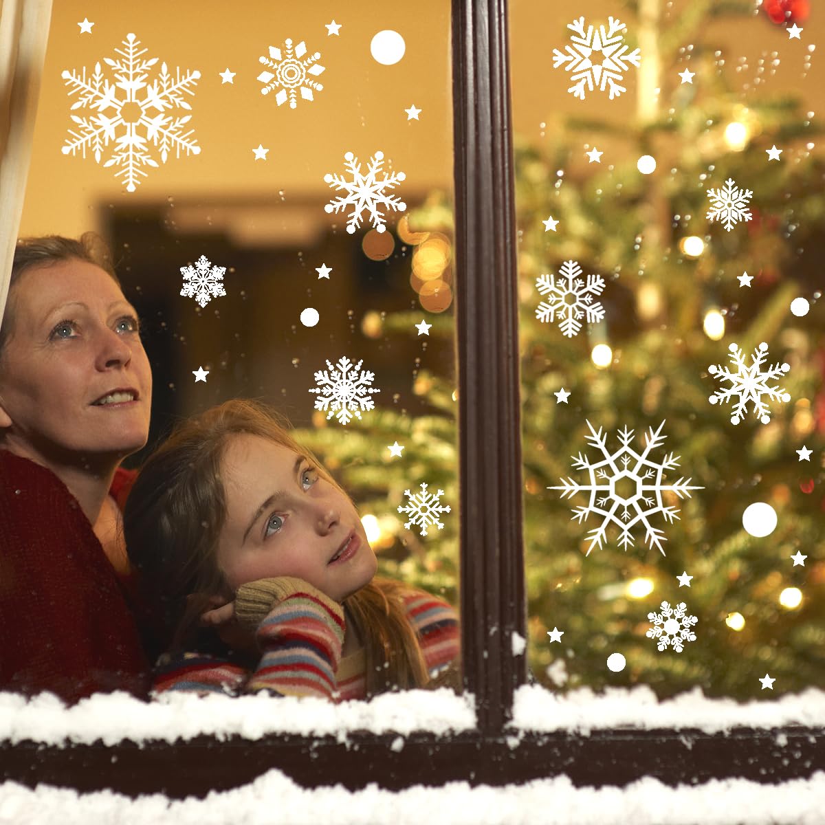 Zindoo Decoration Noel Stickers Noel Fenetre Père Noël Et