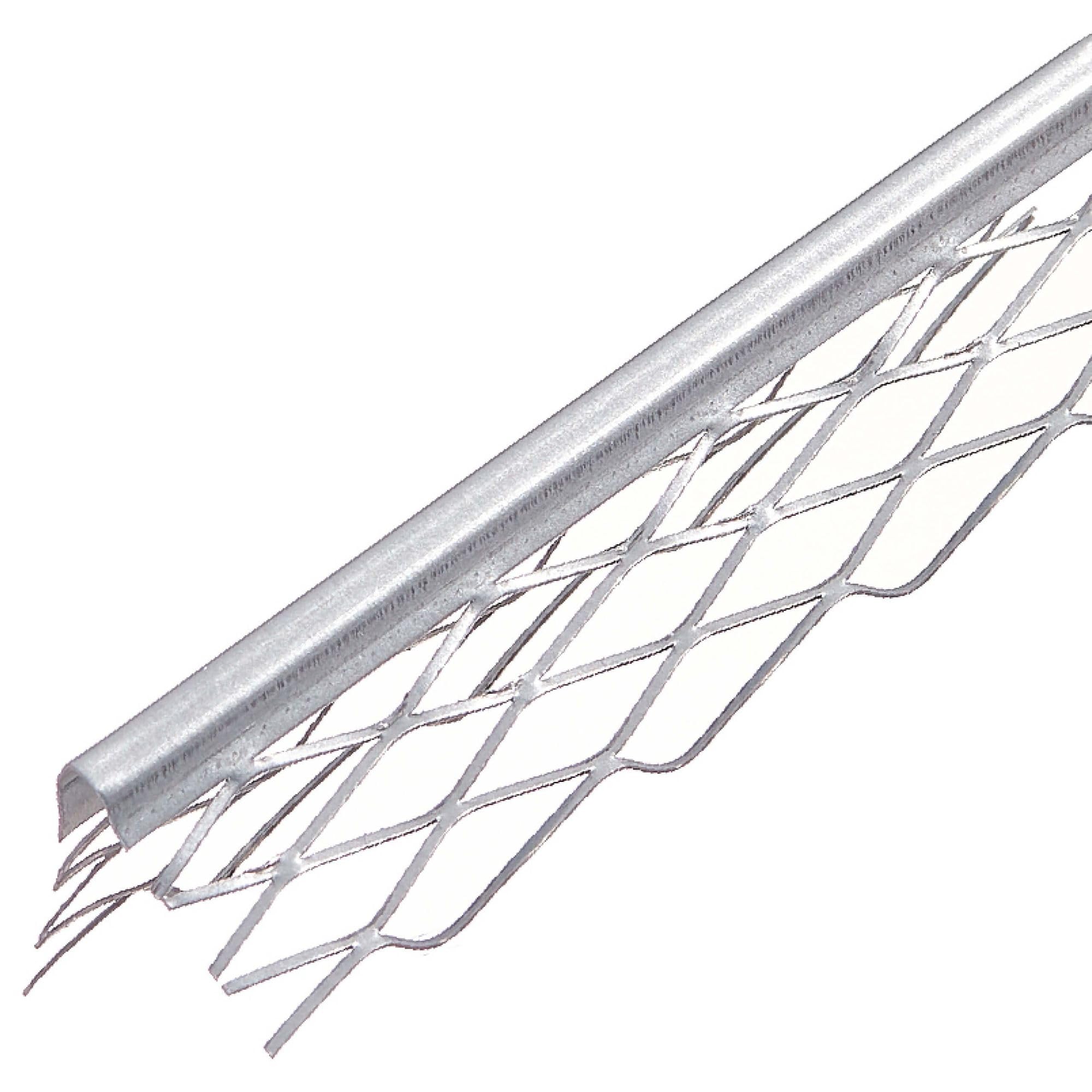 PROTEKTOR 1007 Kantenprofil für den Innenputz 150cm, 25 Stück Silber 10mm Putzstärke, Innenputz Trockenbau, korrosionsbeständig