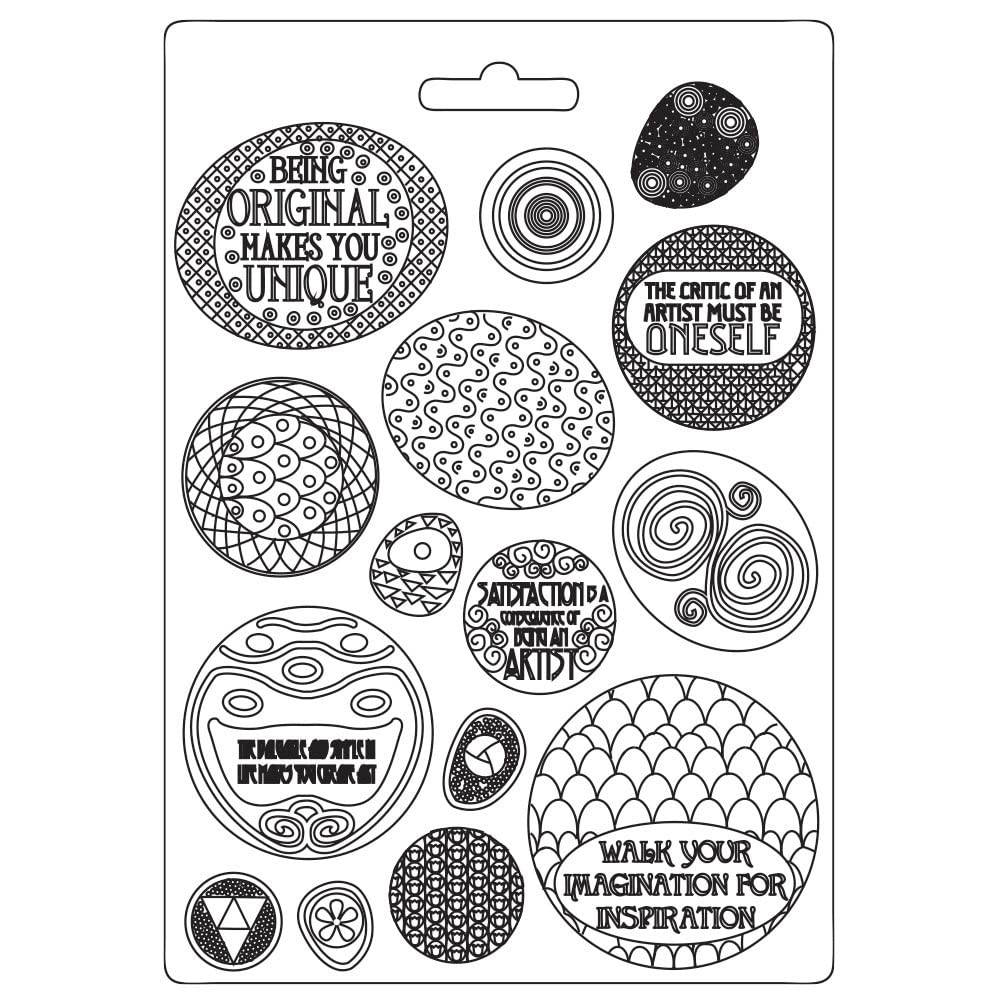 Stamperia Various International Soft Mould-Klimt-Rounded Patterns, A4 Kstdl51