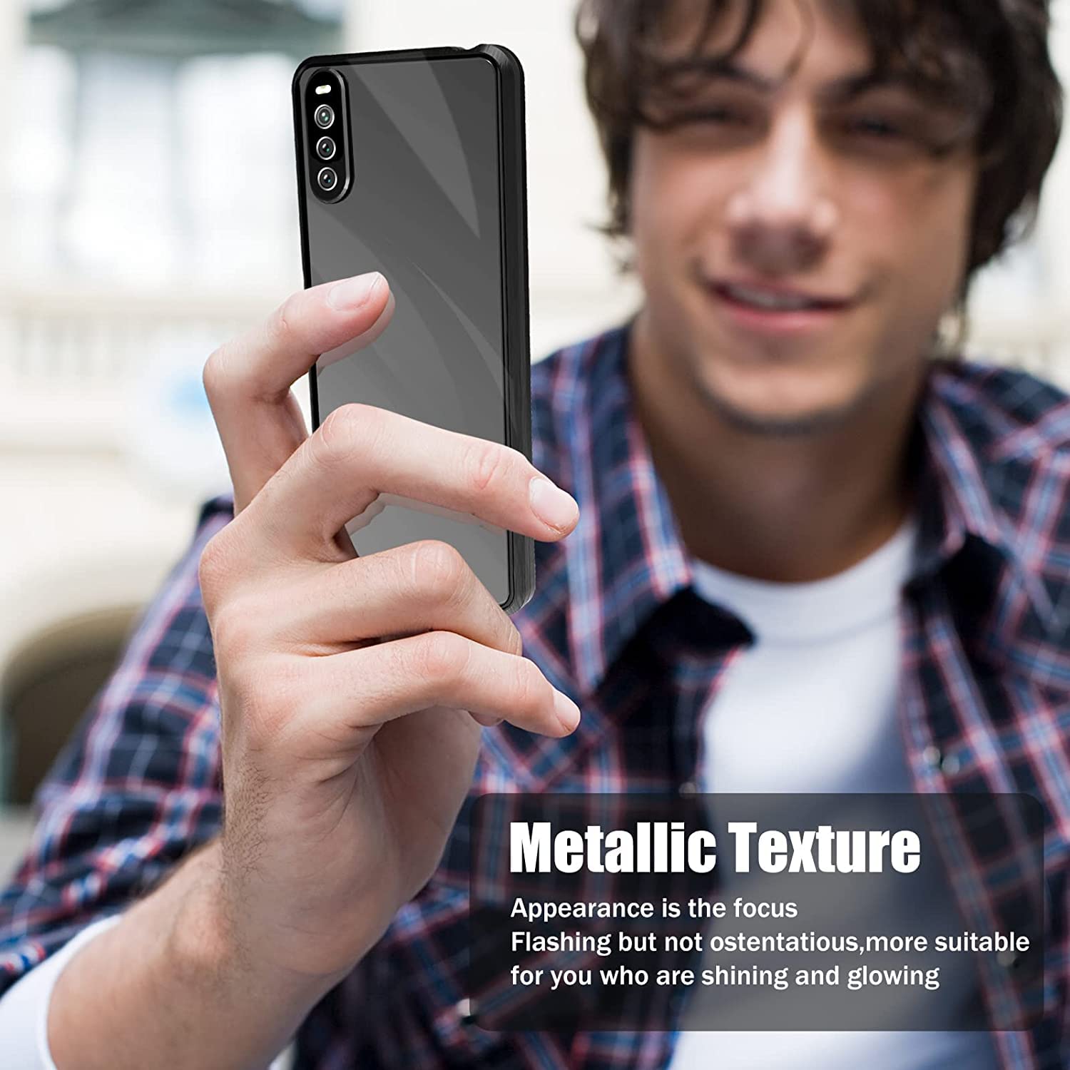Hülle für SONY Xperia 10 VI,Magnetische Adsorption Metallrahmen Flip Handyhülle,Transparent Gehärtetes Glas Vorne und Hinten Cover mit 360 Grad Full Body Schutz Handyhülle Cover-Schwarz