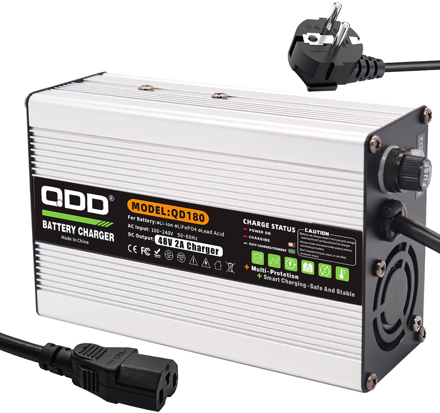 Cargador de batería de plomo-ácido de 48 V 2 A 55,2 V para batería de plomo ácido AGM VRLA OPZV de 48 V
