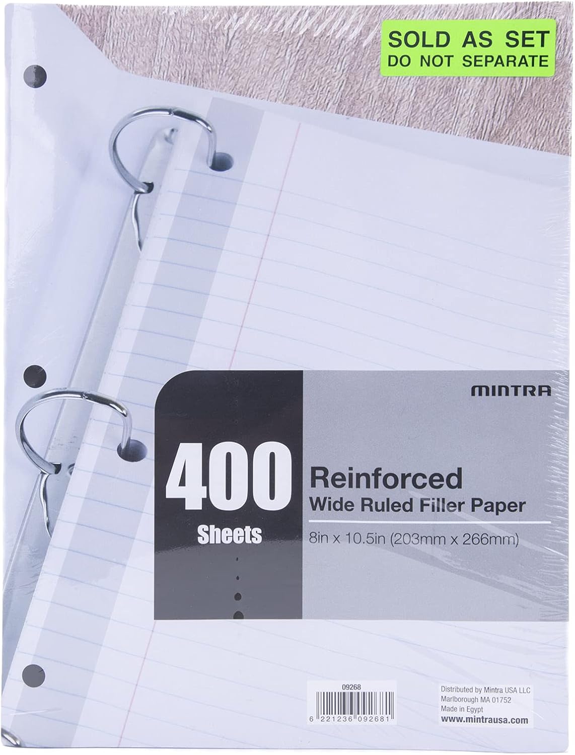 Mintra Reinforced Filler Paper (400 Sheets (4pk of 100), Graph Ruled)