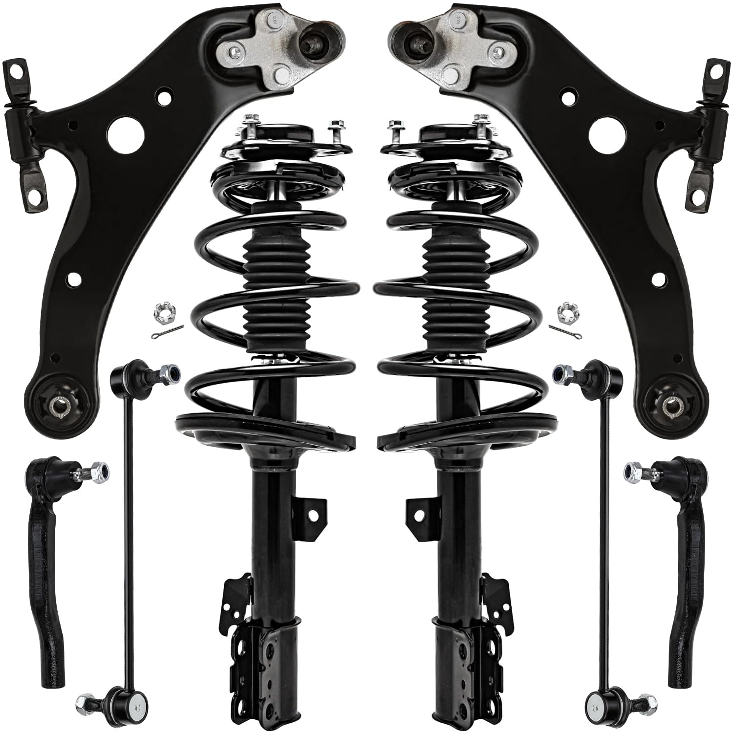 Detroit Axle - FWD 8pc Front End Suspension Kit for 2011-2014 Toyota Sienna