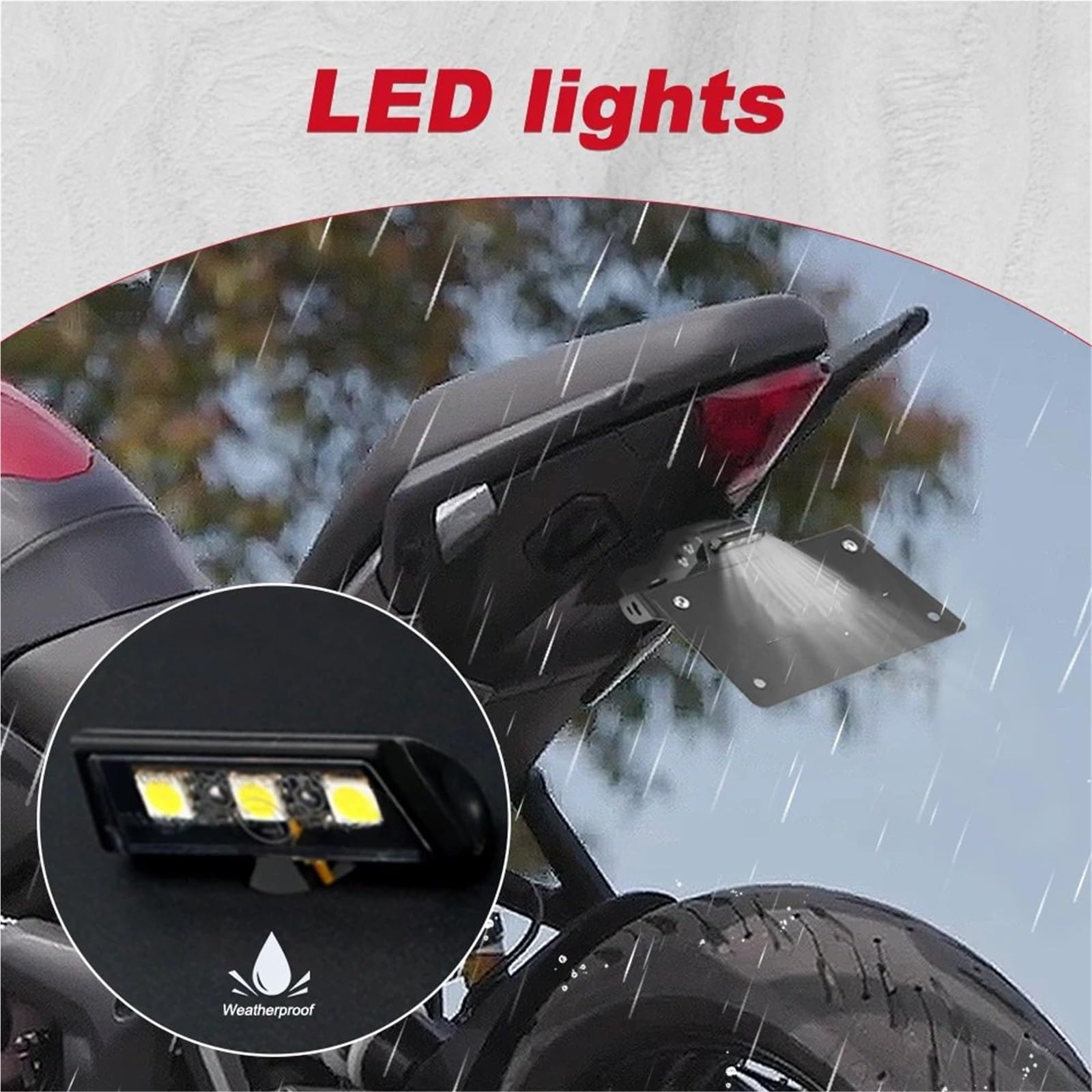 Uchwyt tablicy rejestracyjnej Pasuje do motocykla Triumph Tiger 660 Sport 2022-2025 Tiger Sport 800 Uchwyt tablicy rejestracyjnej z tyłu Ramki tablic rejestracyjnych(With tail reflector)