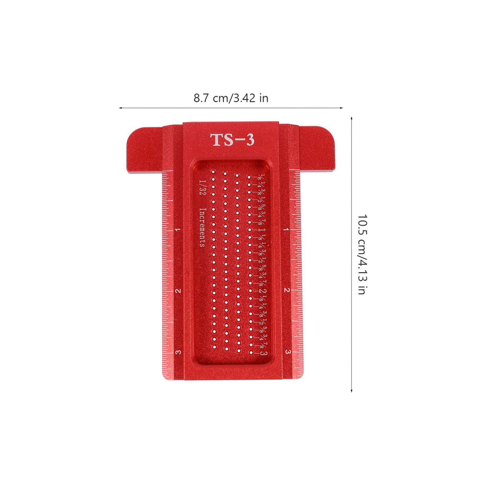 jojofuny 2pezzi Righello Per Marcatura Falegnameria Con Scriber e Precisione Elevata Strumento Di Misura Per Progetti Di Casa e Ufficio Per Architetti e Artisti Rosso