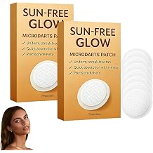 PurevLab Sun-Free Glow Patch for Women & Men, Round Micro-Tip Self Tanning Patches for Natural Bronzed Skin, Peel and Place Beauty Tabs for Daily Routine, No-Mess Travel-Friendly Tan Patch, 2 Boxes
