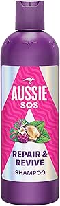 Aussie SOS Repair &amp; Revive Champú 300ml. Tu Pelo Seco, Estresado Y Dañado Será Más Suave, Liso E Hidratado. Previene Futuros Daños. Vegano