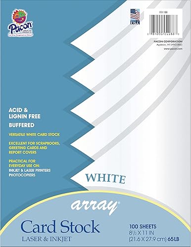 Pacon - Cartulina - Blanco - Paquete de 50 hojas