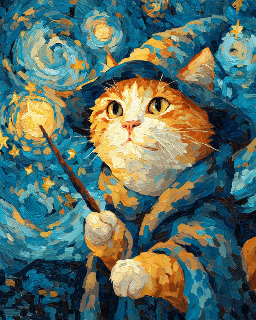 AYAOYANGGO Tier Diy-Sticksets Mit Perlen Katzen Und Die Sterne Bead Embroidery Kit Kreuzstich,Nadelspitze,Handarbeit,Wandteppich-Set,Perlenstickerei-Muster,3D-Stickset 60x80cm