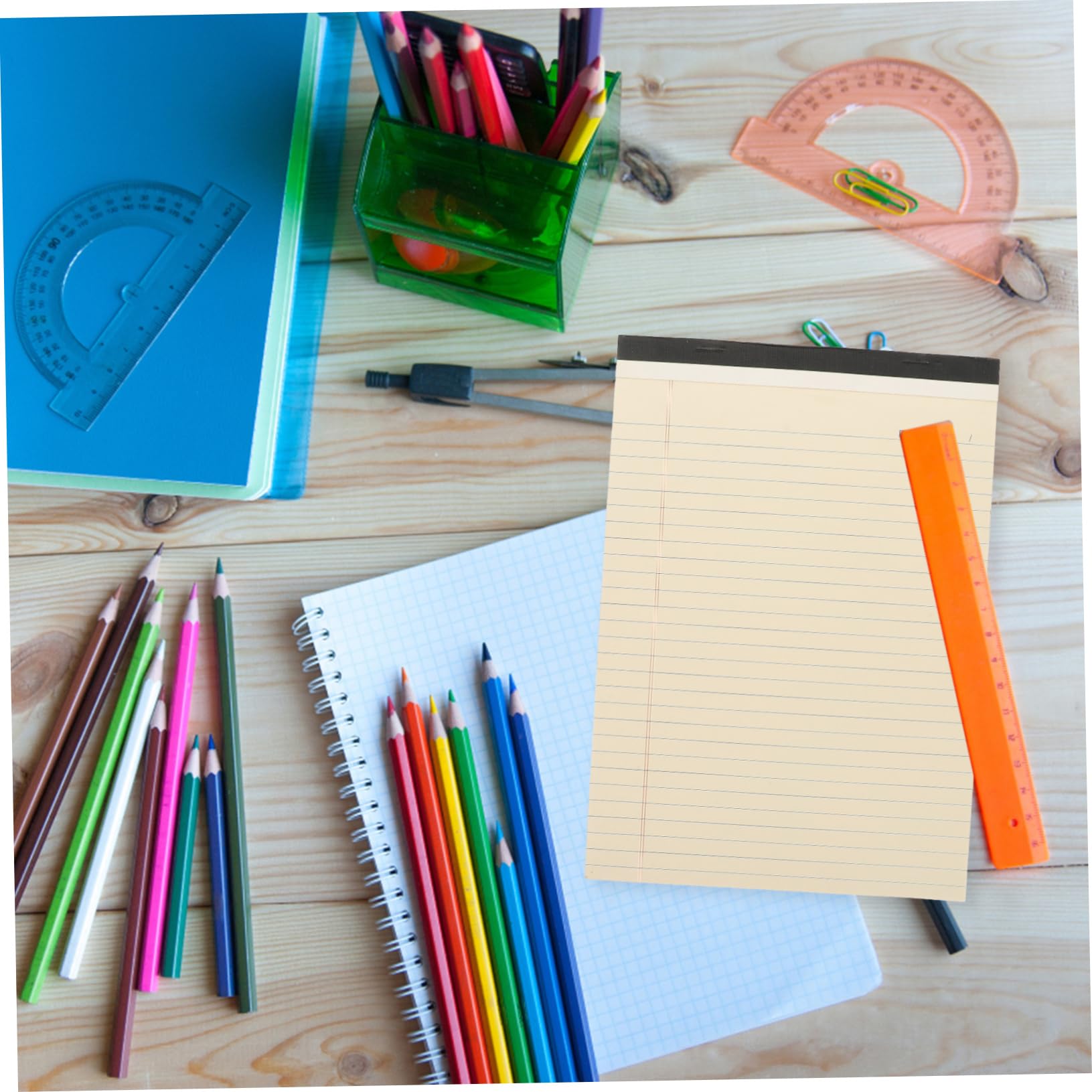 Cuaderno de Notas Legal A4 Beige de Papel, 4 Piezas para Oficina | Hojas Rasgables, Planificación y Tareas, Papel Grueso, Fácil de Guardar