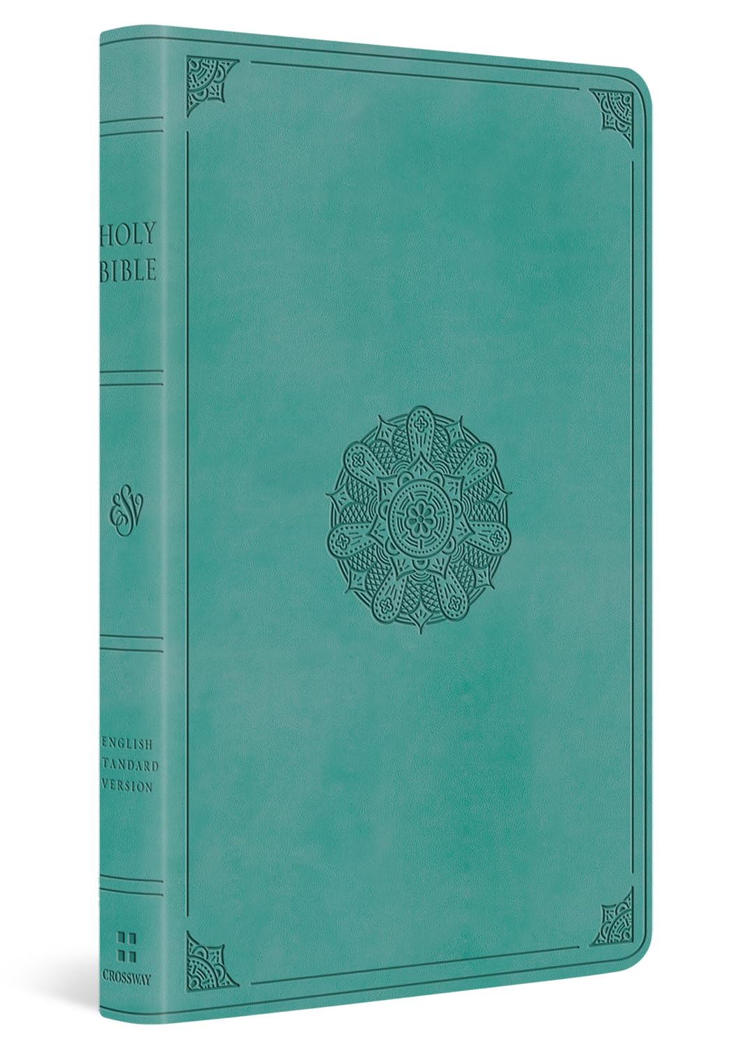 ESV Large Print Value Thinline Bible (TruTone, Turquoise, Emblem Design)