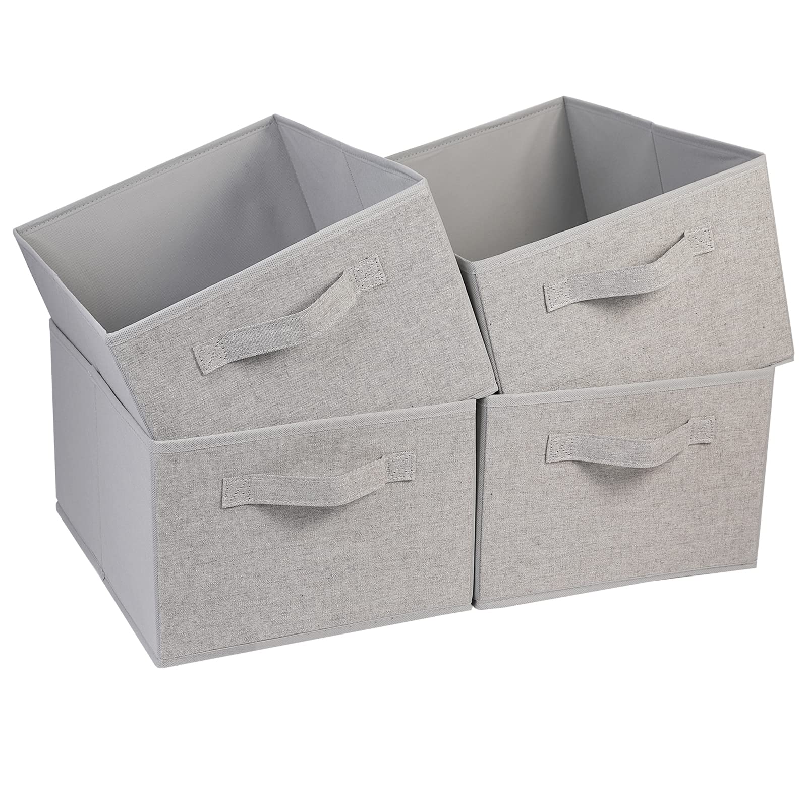 Faltboxen 30x30x30cm Weiß - 4er Set Stoff Aufbewahrungsboxen Für Kallax Regal