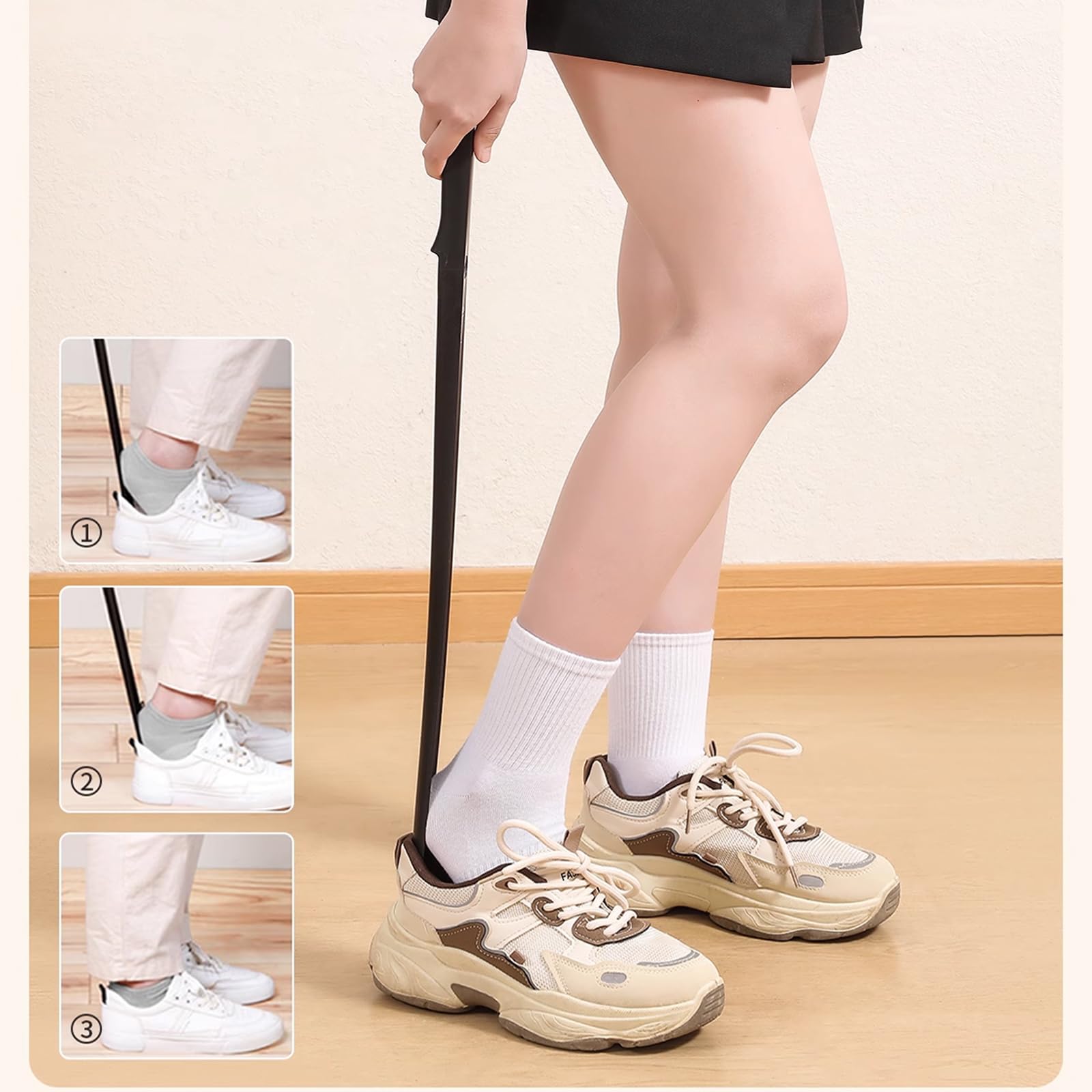 2 Pezzi Calzascarpe 29,5" Calzascarpe Magnetico da Parete, per Anziani Calzascarpe Flessibile Tirascarpe Accessori, Design Semplice È Solido E Pratico, Cucchiaio per Scarpe Aiuto per Scarpe