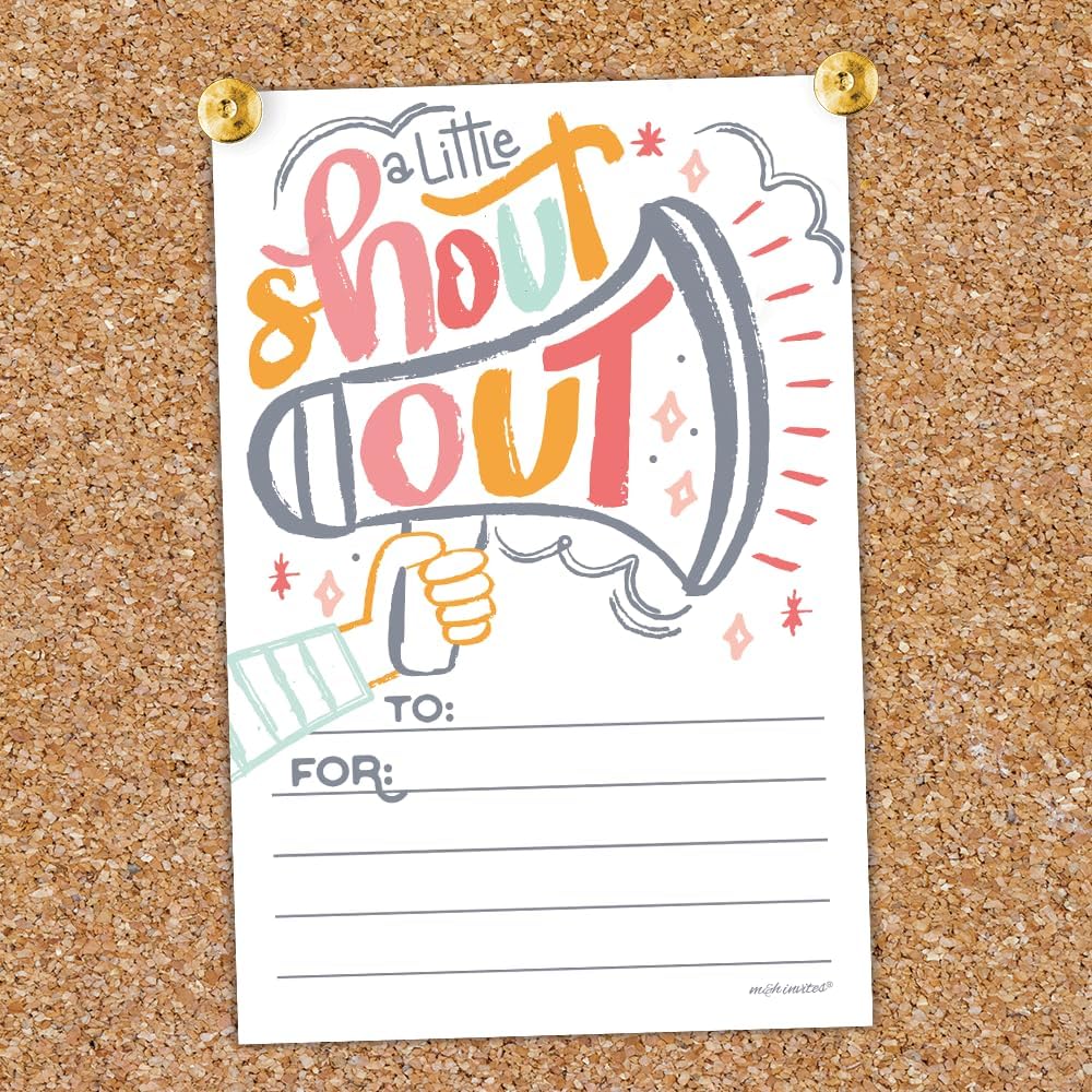 Fun Shout Out Cards For Employees, Office Staff, Teachers and Students - Appreciation and Recognition Reward Cards For School or Work Bulletin Board (50 Count) - Image 4