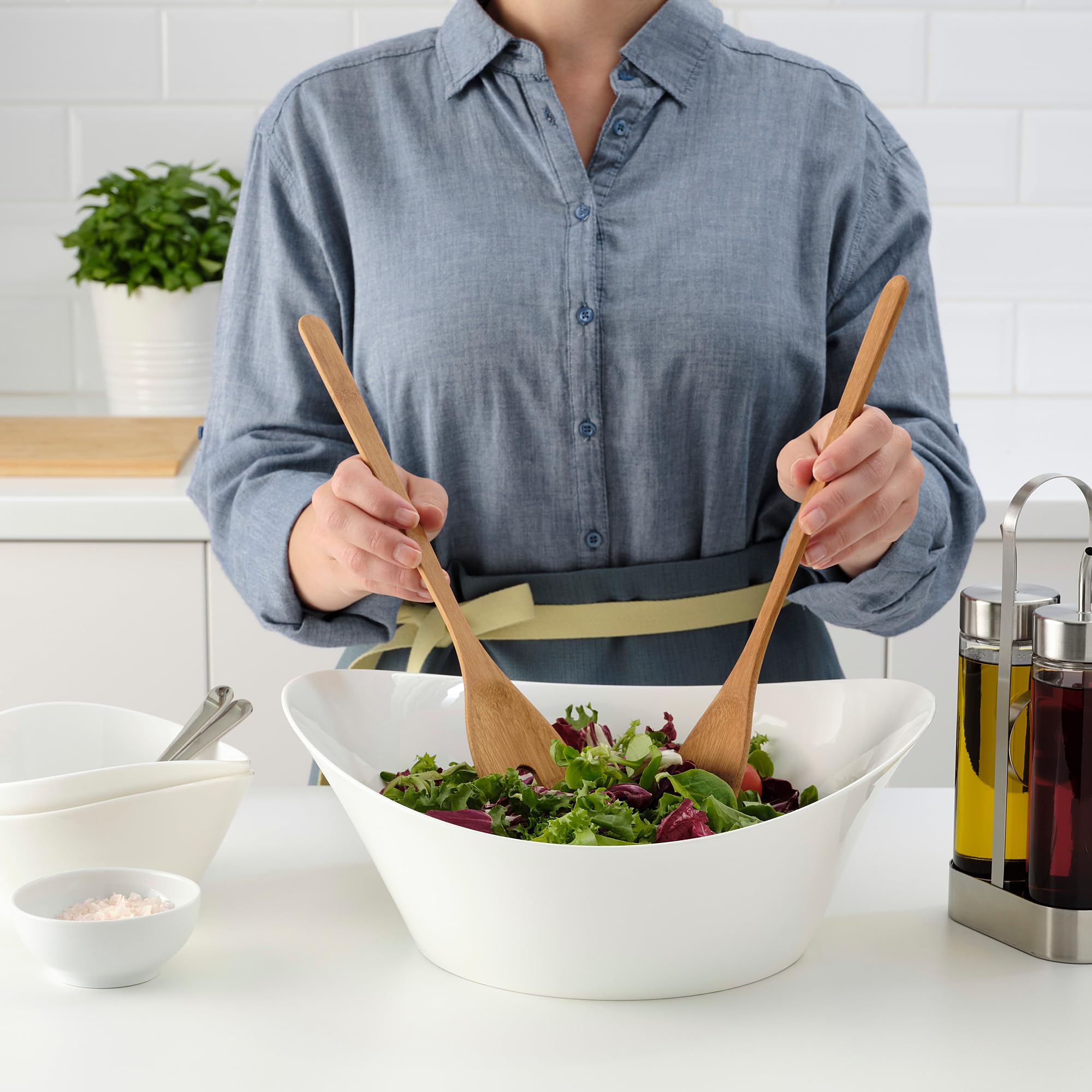 GRÖNSAKER - Set di posate da insalata, 2 pezzi, in bambù
