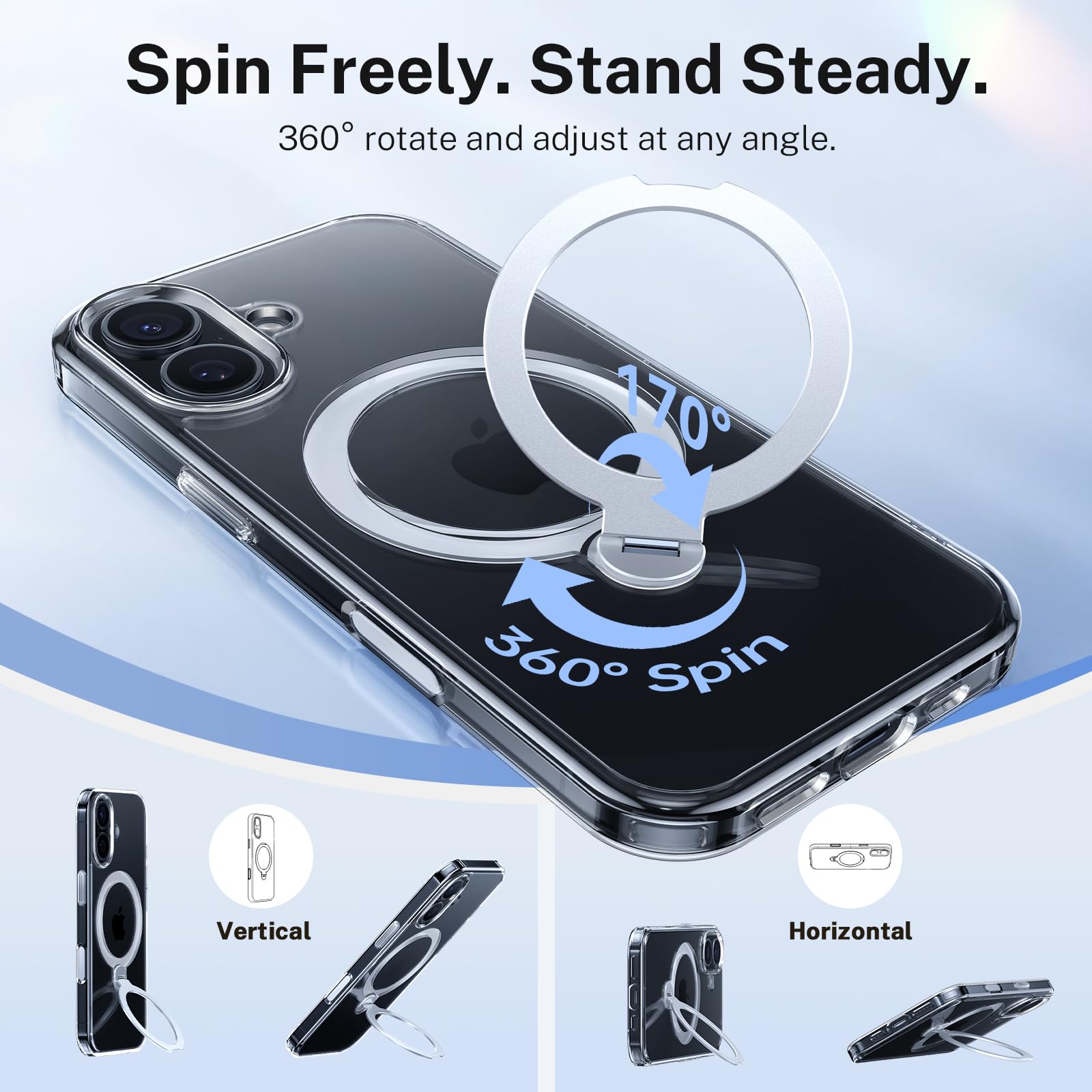 LJH - Funda transparente para teléfono de 6.3 pulgadas