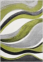 SAFAVIEH Hollywood HLW766Y Grey & Green Mid-Century Modern Area Rug 2'7x5' - Non-Shedding, Stain-Resistant Runner for High-Traffic Homes