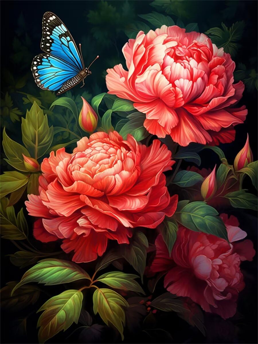 Peinture Diamant 5D Fleurs 70x80cm | Kit Anti-Stress Décoration Maison