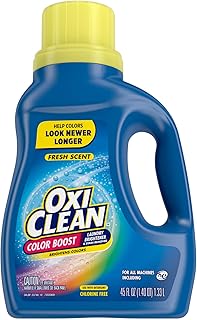 OxiClean Color Boost Color Brightener plus Stain Remover Liquid Fresh Scent, 45 Fl Oz