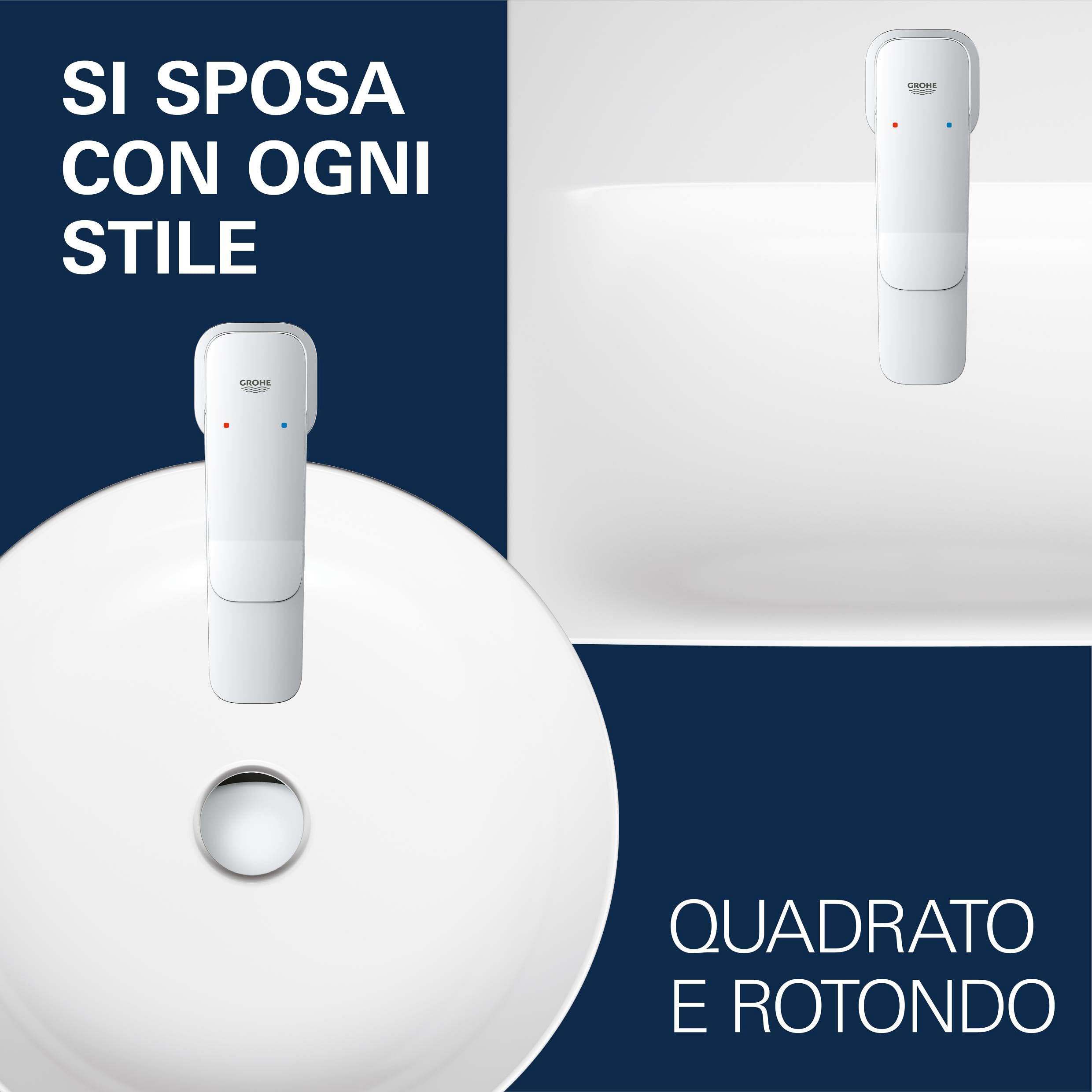 GROHE Dice – Rubinetto Vasca Incasso con Corpo Nascosto Incluso (Set per Installazione Finale, Cartuccia Ceramica 46 mm, Deviatore Automatico), Cromo, 29297000