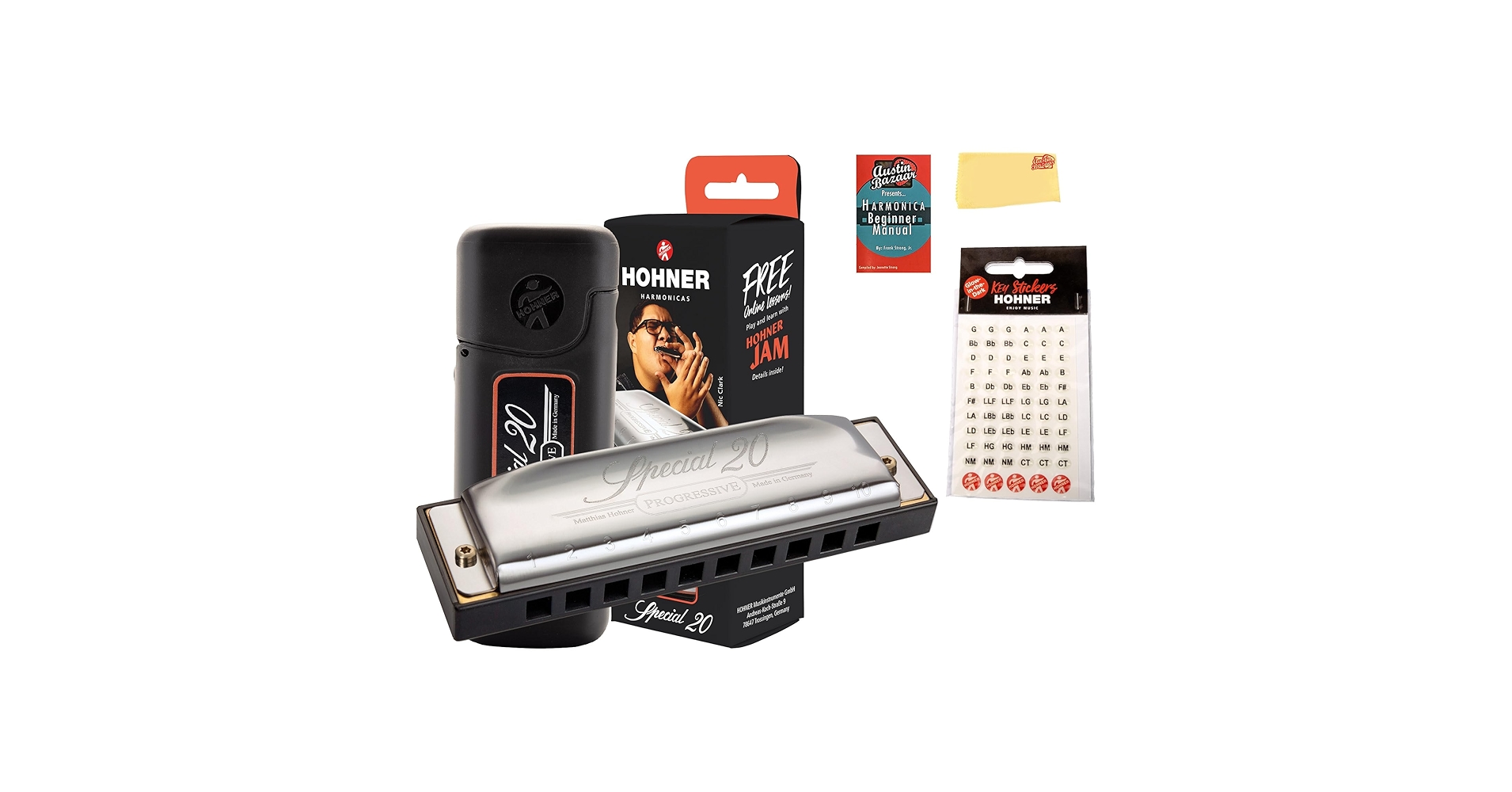 ホーナーブルースハープスペシャル20keyC.Aギブソンピックキーホルダー新品 Amazon.com: Hohner Special 20 Pro Pack 5-piece Harmonica Set