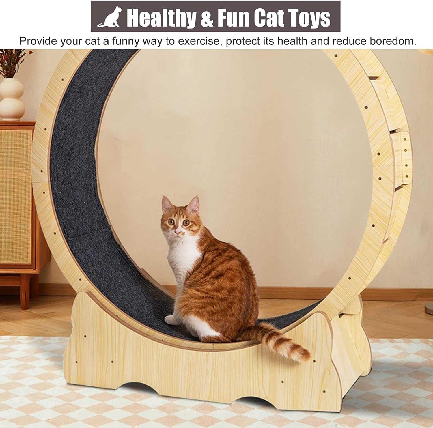 Kattenwiel 80 x 80 cm inch kattenwielen voor binnenkatten, plastic