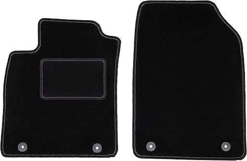 Wielganizator Alfombrillas delanteras de coche, Alfombras de Coche, color negro,