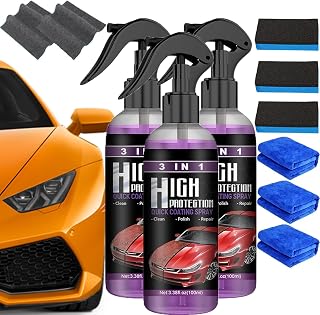 Newbeeoo Car Coating Spray,3 in 1 High Protection Quick Car Coating Spray,Ceramic Car Coating Spray,Nano Scratch Repair Spray for Cars (3 pcs)