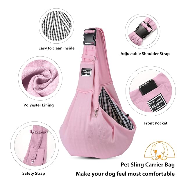 Foto 4 de 6 de PETCUTE Bolso de Hombro para Mascotas de hasta 7.5 KG,Bolso de Viaje para Perros con Cinturón Seguridad…