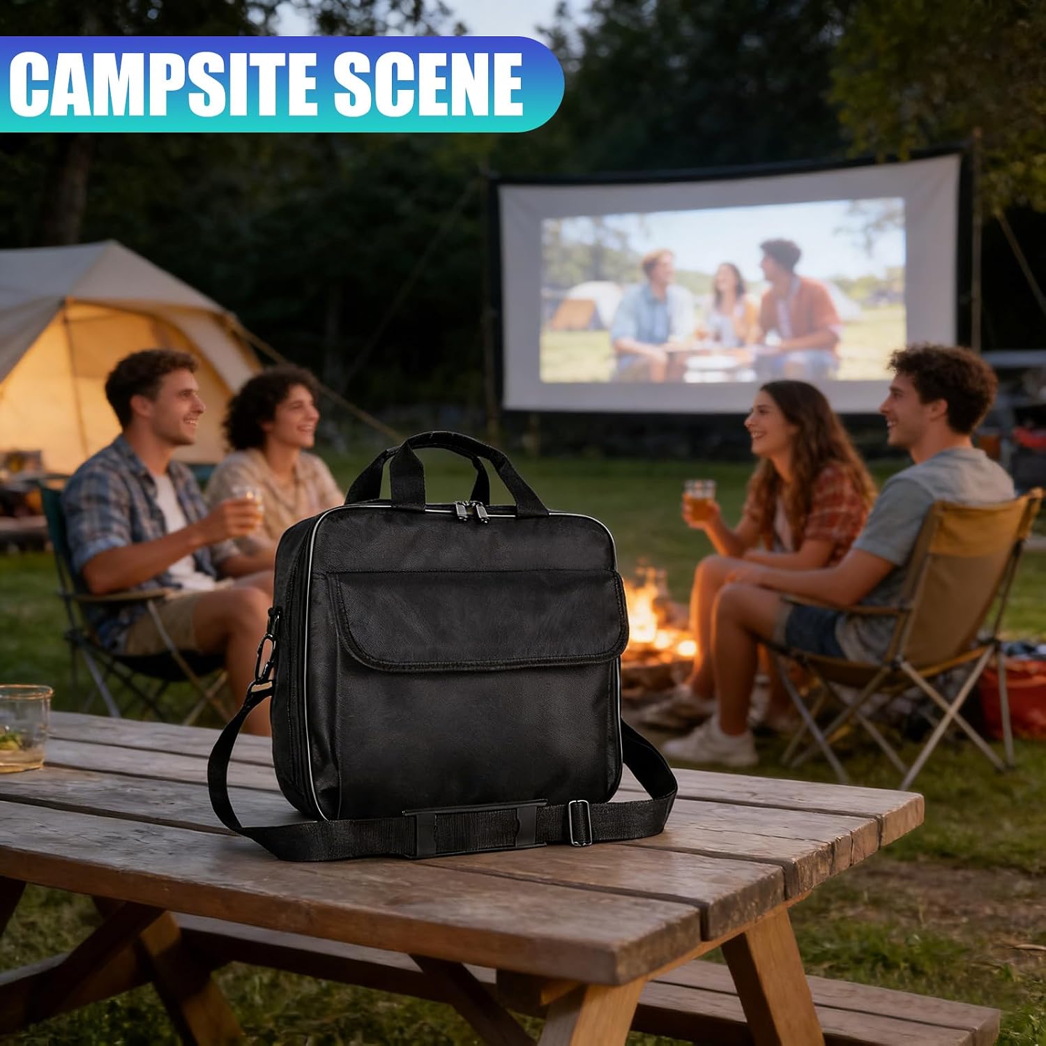 Oxford Cloth Projector Carrying Case Projector Case Storage Bag with Padded Interior for Safe Transport Accessories