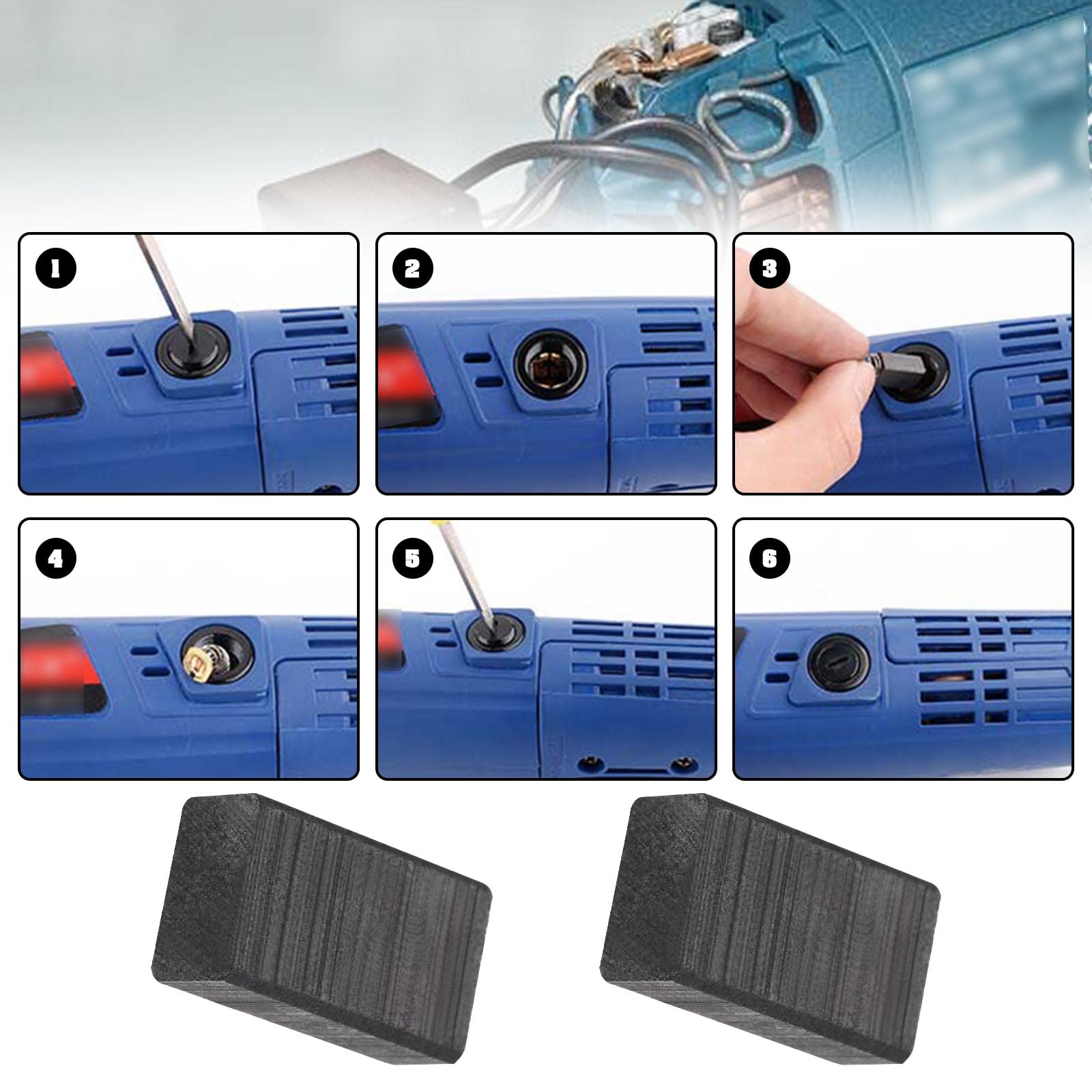 Bosch PWS 720 Balais de Charbon de Moteur 5x8x13.5mm Accessoires de Rechange