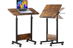 Adjustable Mobile Standing Desk with Wheels