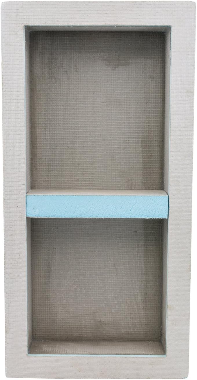 Houseables Shower Niche, Insert Storage Shelf, 12x28 Inch, Installation Size: 13"x29", Leak-Proof, XPS Foam, Two Shelves, Waterproof,Tileable Prefab Shelves for Bathroom, Prefabricated Organizer