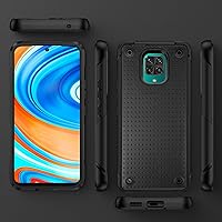 Vista 4 de Asuwish Funda de teléfono para Xiaomi Redmi Note 9 Pro/Note 9s/Note9 Pro Max/Poco M2 Pro con cubierta protectora de pantalla de vidrio templado