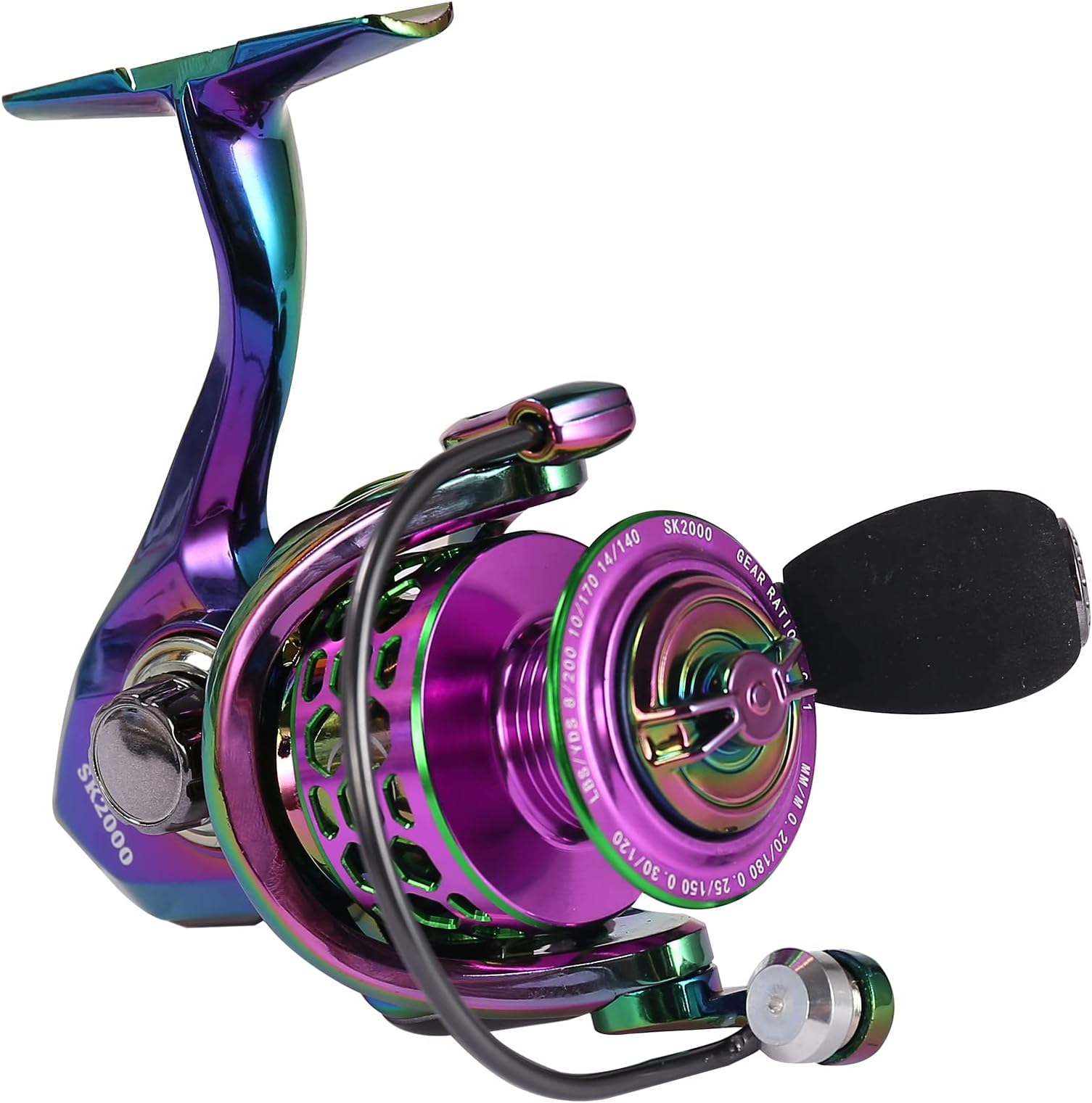 Metal Spinning Wheel Fishing Reel Long Cast Sea Pole Anchor Fishing Reel Colorful Spinning Wheel Fishing Reel
