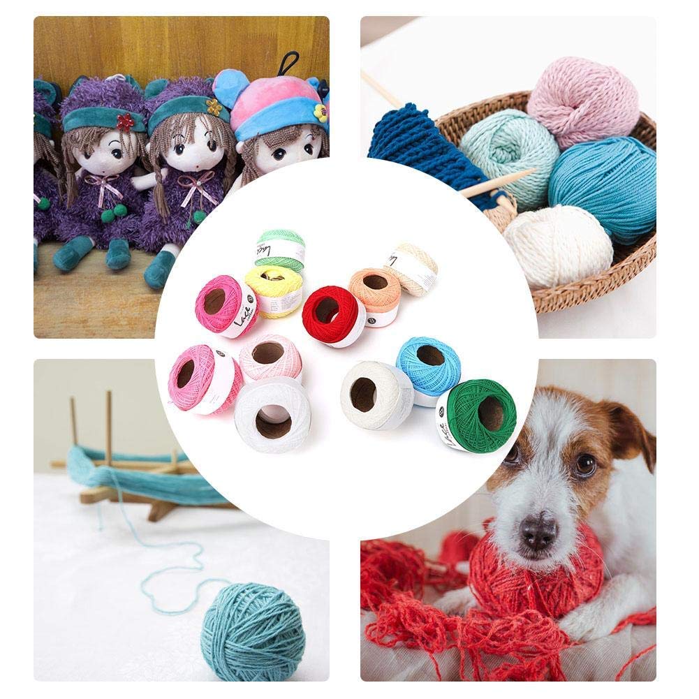 Häkelgarn Strickgarn Häkeln Fäden Häkelgarn aus Baumwolle für Stickerei Handwerk Nadelstickerei Stricken Projekt Handgemachte Handwerk(12 colors)