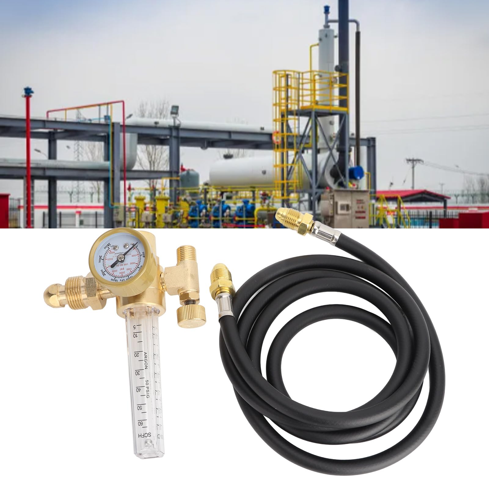 Manometro 'argon, Regolatore della Pressione 'argon 0-4000Psi, Regolatore con Tubo 200 Cm Manometro CGA580