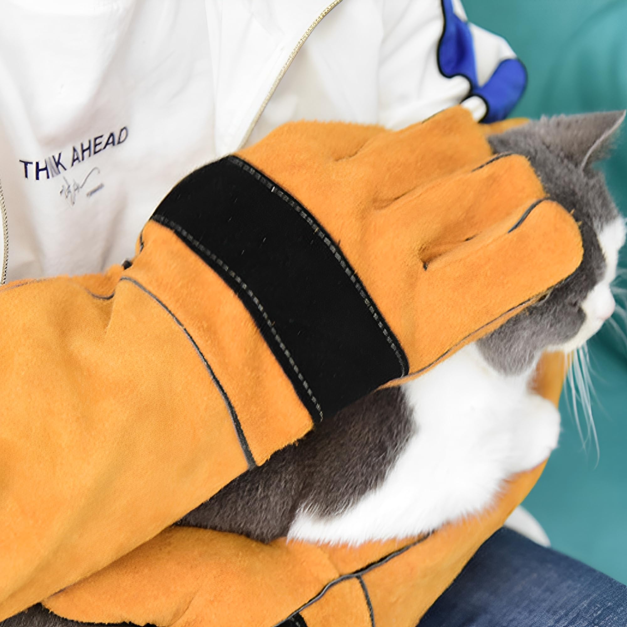 Guantes de Manipulación de Animales a Prueba de Mordeduras, 45CM, Amarillos, Multiusos para Mascotas