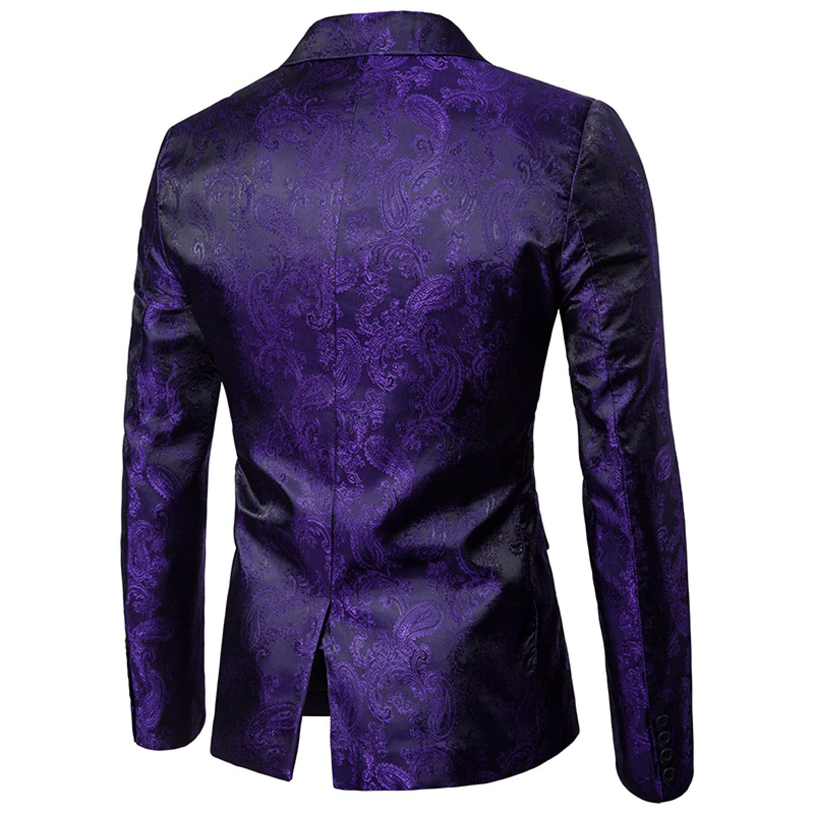 OFFSUM Cappotto Blazer da Uomo - Giubbotti da Uomo Casual Slim da Cerimonia per Feste Formali Top Monopetto Classico Elegante Capispalla per Matrimoni in Ufficio