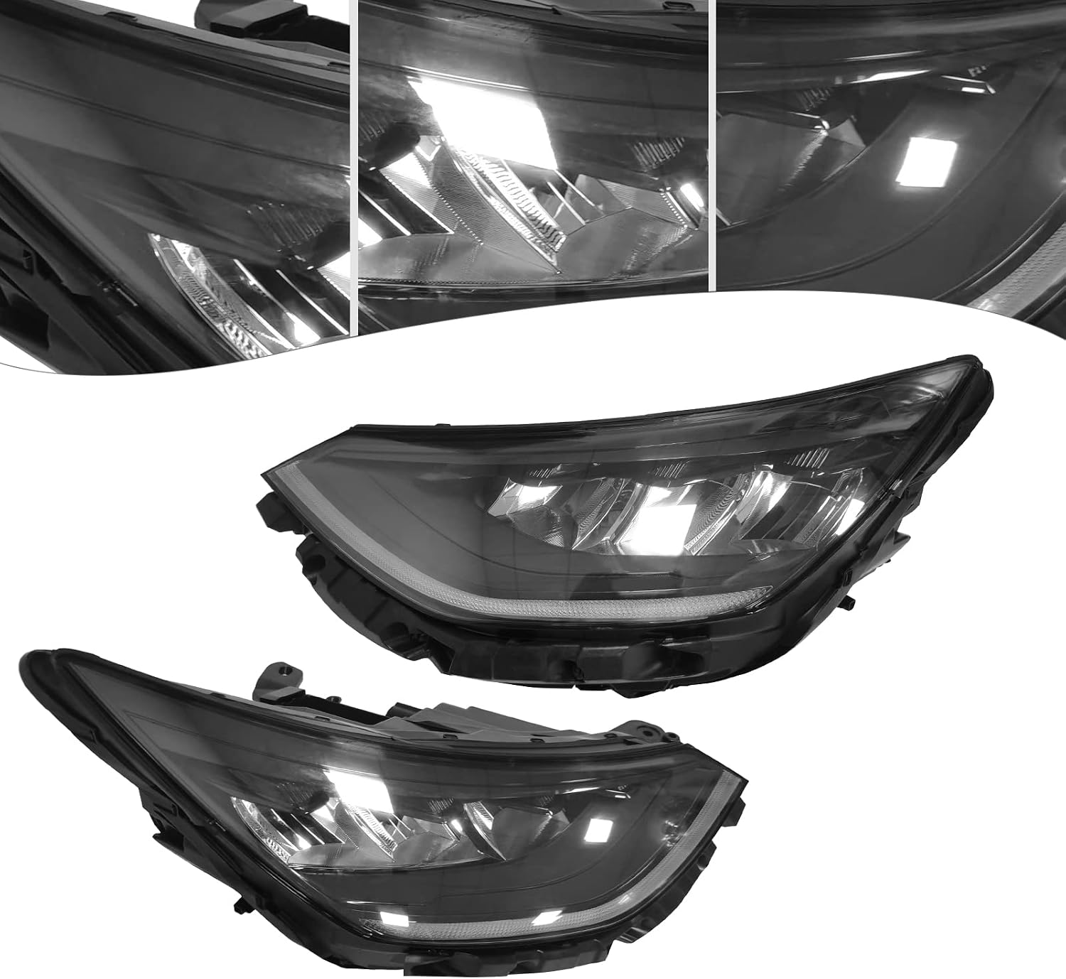 LYNICESHOP Front Headlight, Clear Headlight for Hyundai Sonata 2020-2022 LED Assembly Headlights, Assembly Replacement Factory Headlamp (Driver + Passenger Side)