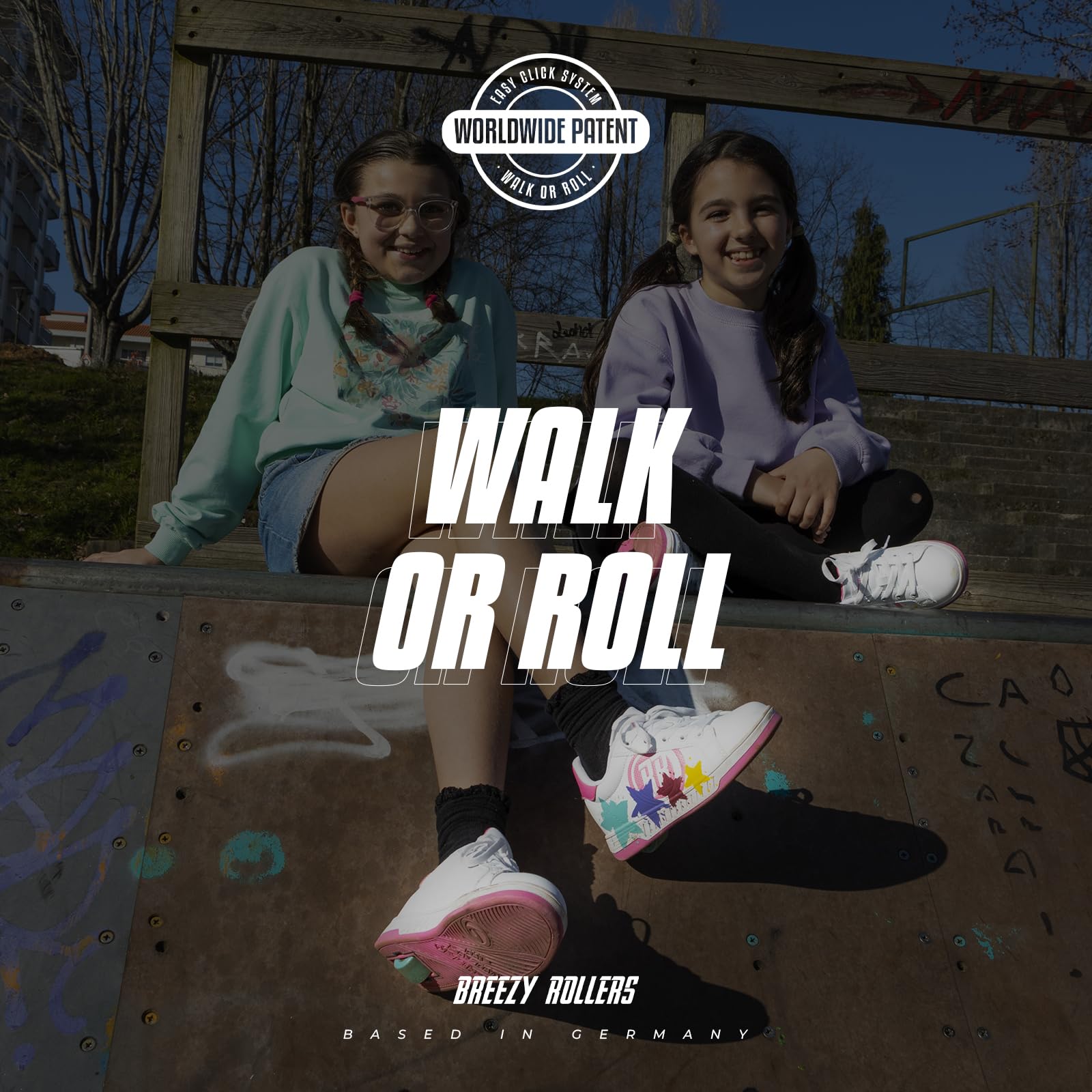 Breezy Rollers 2180373, Buty z kółkami, wrotki, Buty na kółkach, Buty dziecięce 2 w 1, Buty skateboardowe, Sneakersy