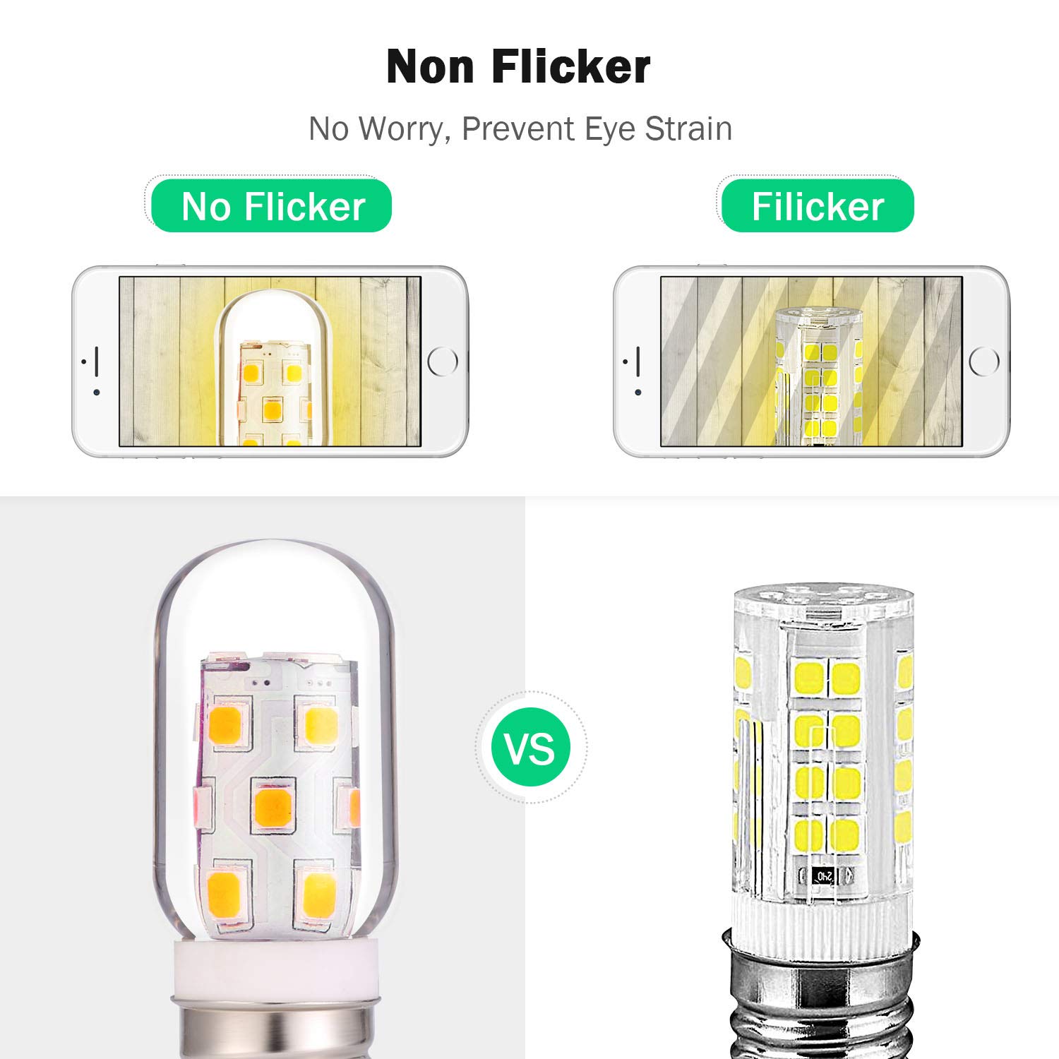 E17 LED Appliance Light Bulbs 4 Watt Replacement E17 LED Microwave Bulbs 4W  Warm White - 2-Pack Appliance Light Replacement 120V Intermediate Base  Microwave Oven Light Replacement Appliance Bulbs, image size:1500x1500