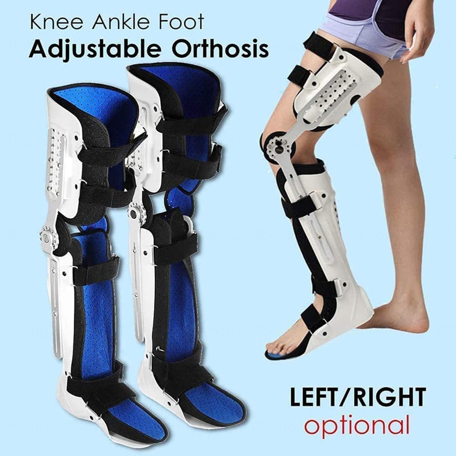 Rodillera Ajustable Para Rodilla, Tobillo Y Pie, Ideal Para El Alivio Del Dolor Articular Por Artritis, Rotura De Menisco Y Ligamento Cruzado Anterior (Lca). Talla Universal. Unidades Disponibles: Az
