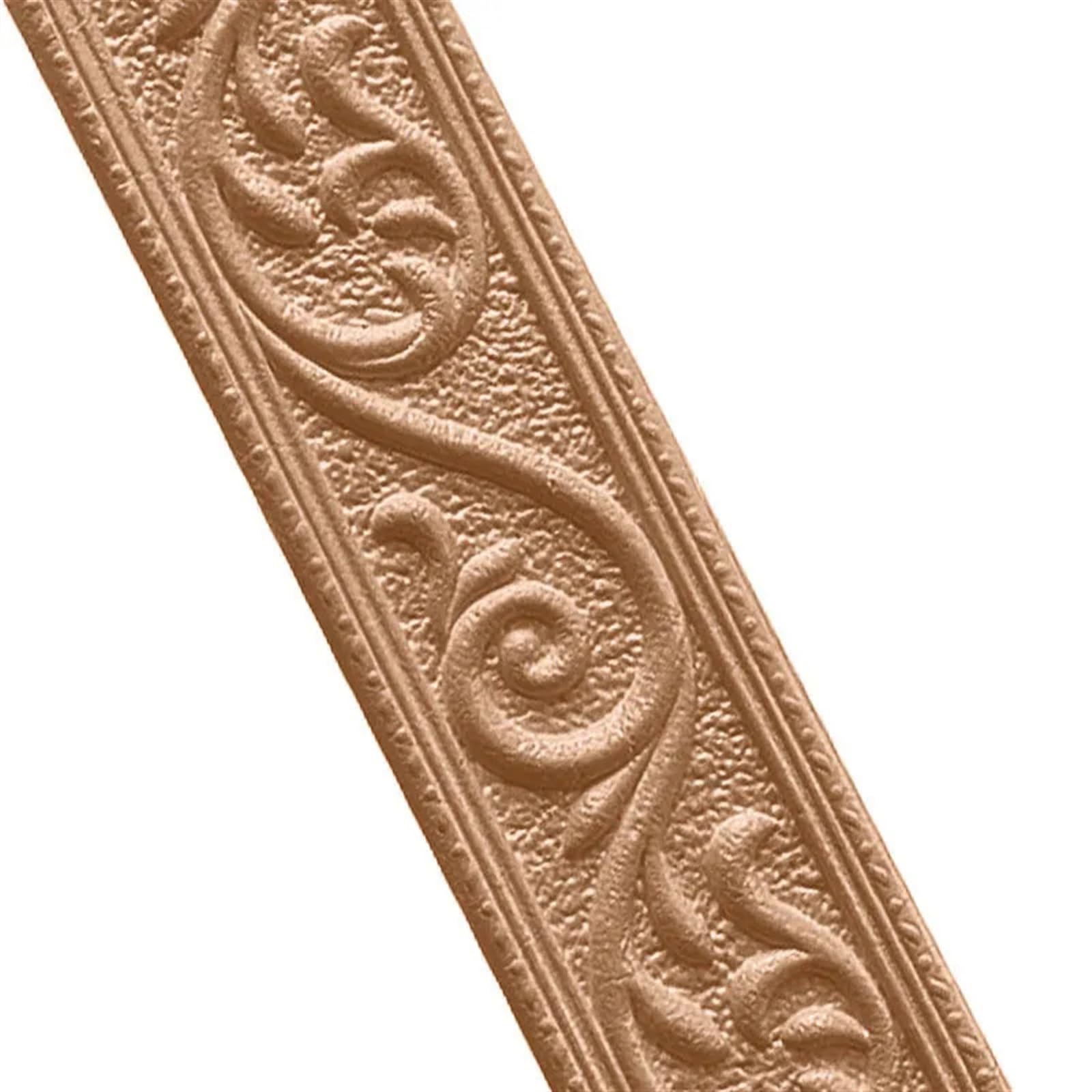 Yxinaer Bronze-01 Dado Rail Self Adhesive Foam Wall Stickers Self Adhesive Waterproof Baseboard Wallpaper Border Sticker Living Room Bedroom Home Decor(,115X4.8x0.6cm)
