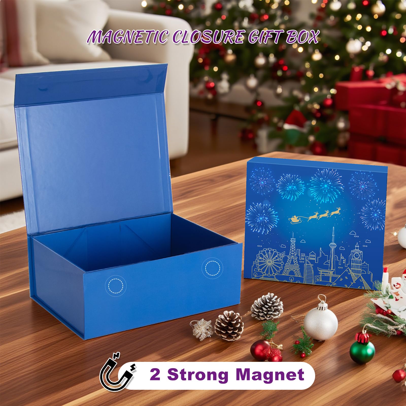 Amazon.com: Christmas Gift Boxes with Lids 9.5x7x3.5 Inches, 3