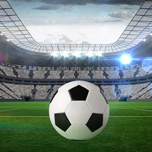 Miniatura 5 de Yanen Balón de fútbol tradicional para entrenamiento, recreación, práctica, alto rendimiento, clásico con tamaños 3, 4, 5 para diferentes edades,