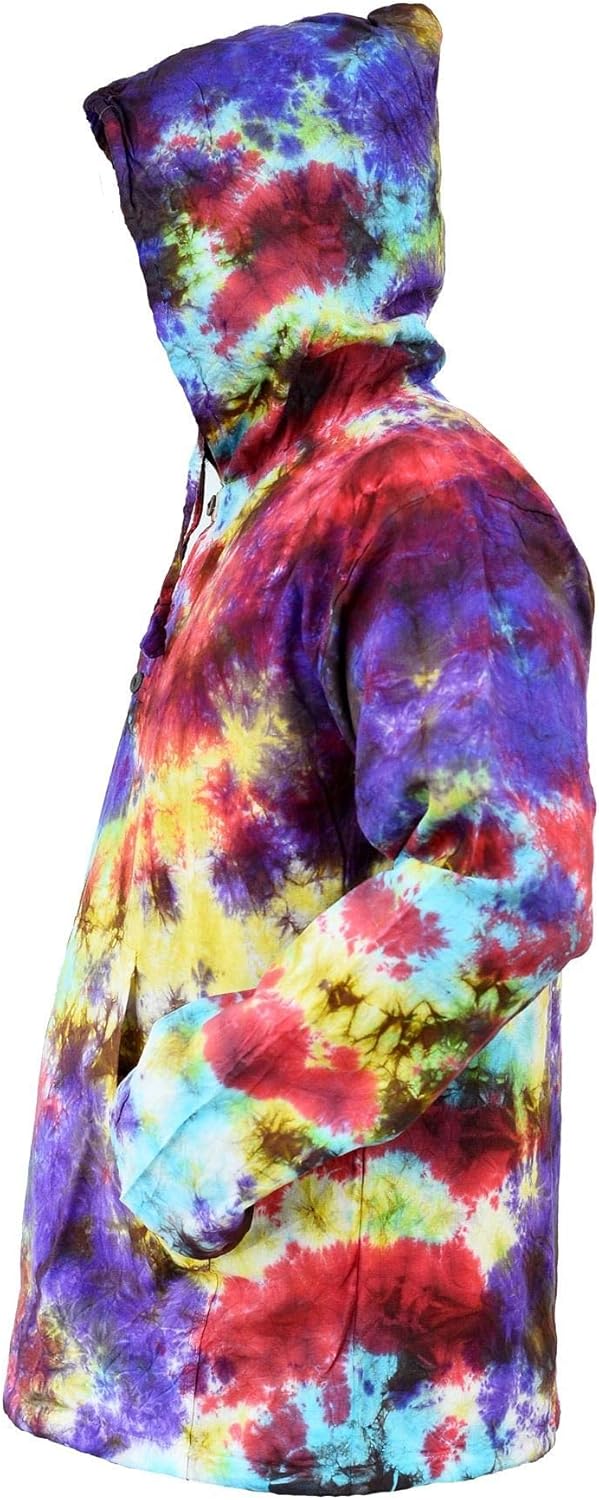 Ezhippie Mens Tie Dye Hoodie Shirt - Image 4