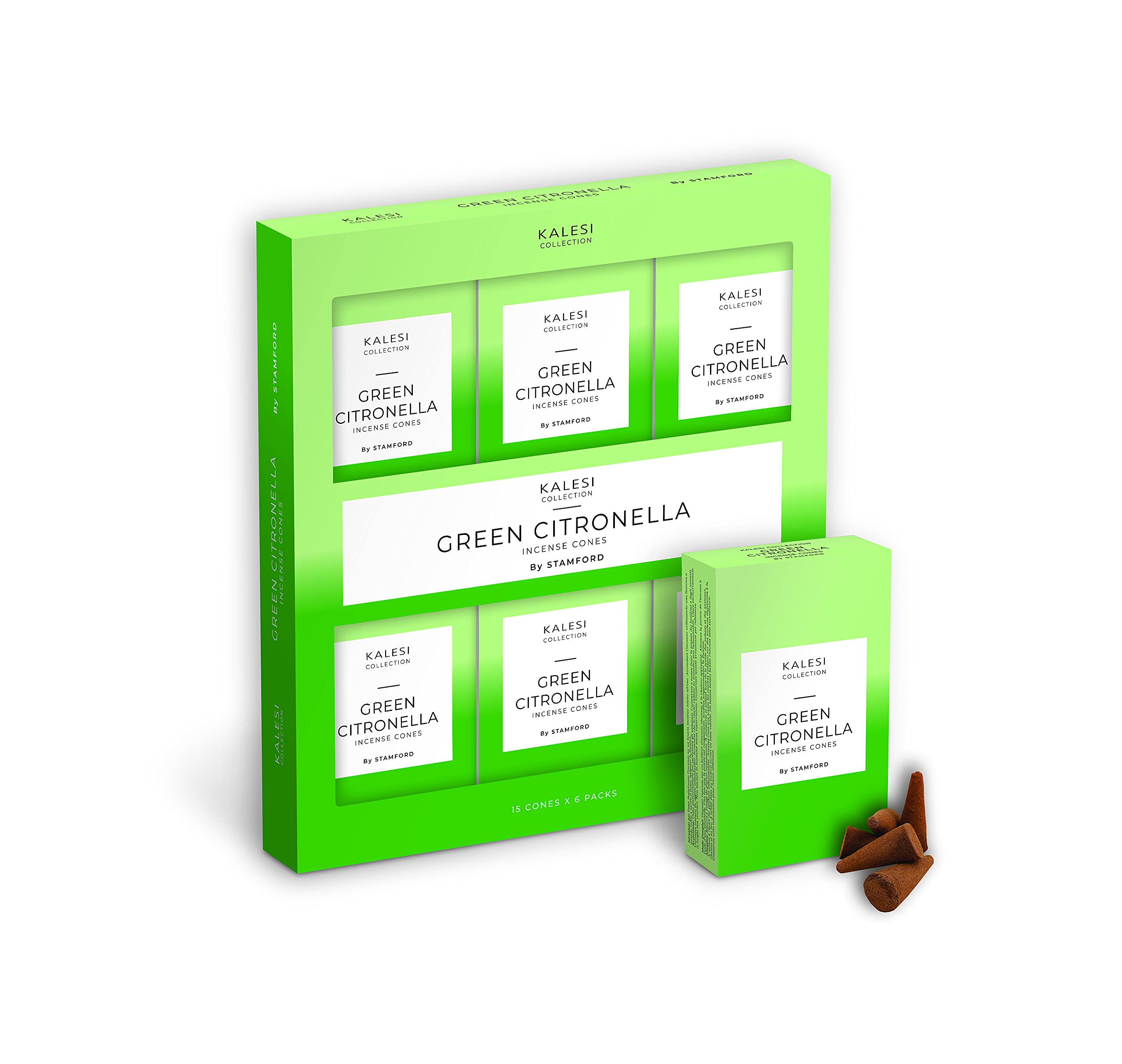 Kalesi Collection Green Citronella Cones The By Stamford Green Citronella Incense Cones - Pack Of 6 6 Pack 42203